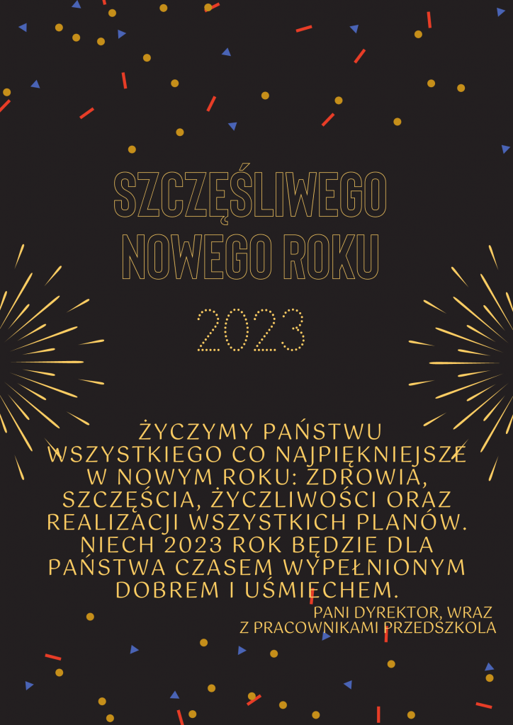 plakat życzenia nowy rok