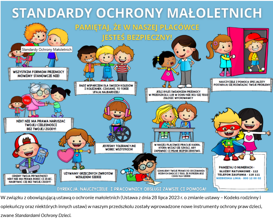 Standardy ochrony małoletnich- ulotka informacyjna